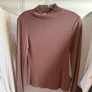 Together Long Sleeve Ribbed Top - Dusty Rose